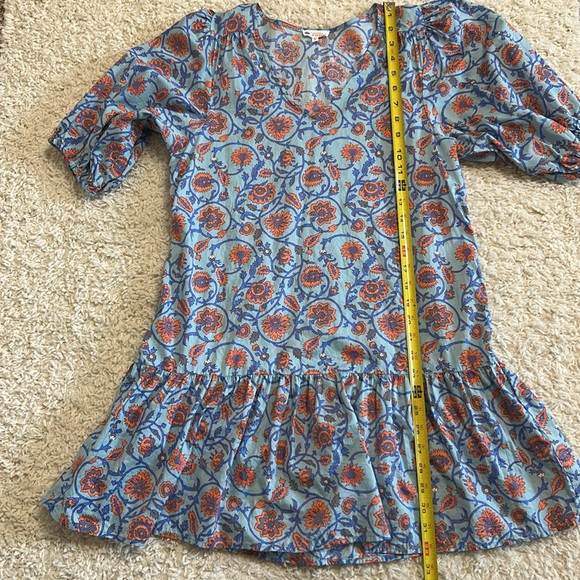 SUNDRY X EVEREVE 0 (S) All Day floral puff sleeve mini dress with ruffle hem - Picture 5 of 9